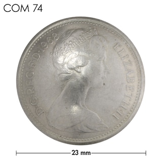 コンチョ / イギリス / 旧5ペンス / エリザベス前期 / 銀色 / 23mm [30%OFF]