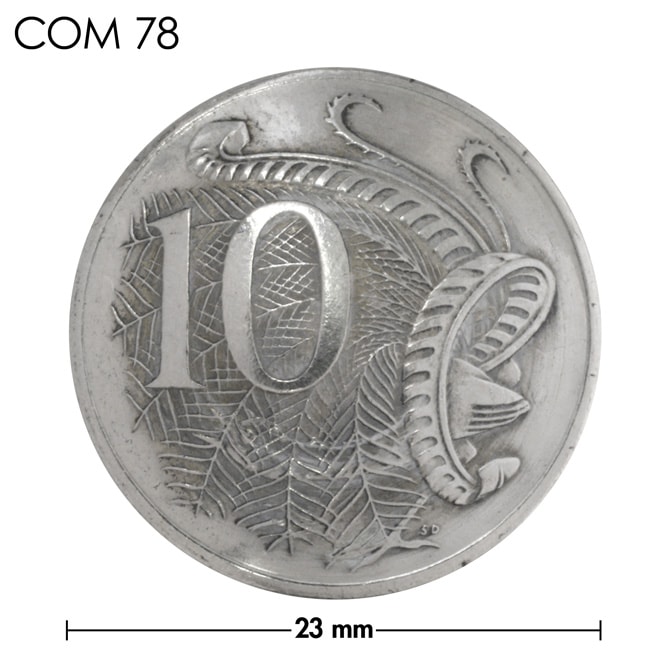 コンチョ / オーストラリア / 10セント / 図形 / 銀色 / 23mm [30%OFF]