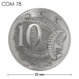 コンチョ / オーストラリア / 10セント / 図形 / 銀色 / 23mm [30%OFF]