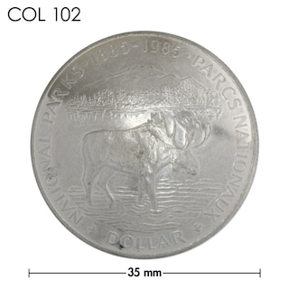 銀貨 / コンチョ / カナダ / DOLLAR / 大鹿 / 銀色 / 35mm [10%OFF]