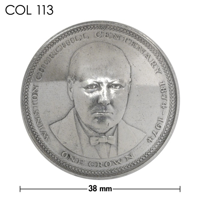 コンチョ / マン島 / 1クラウン / ウィンストン・チャーチル / 銀色 / 38mm [30%OFF]