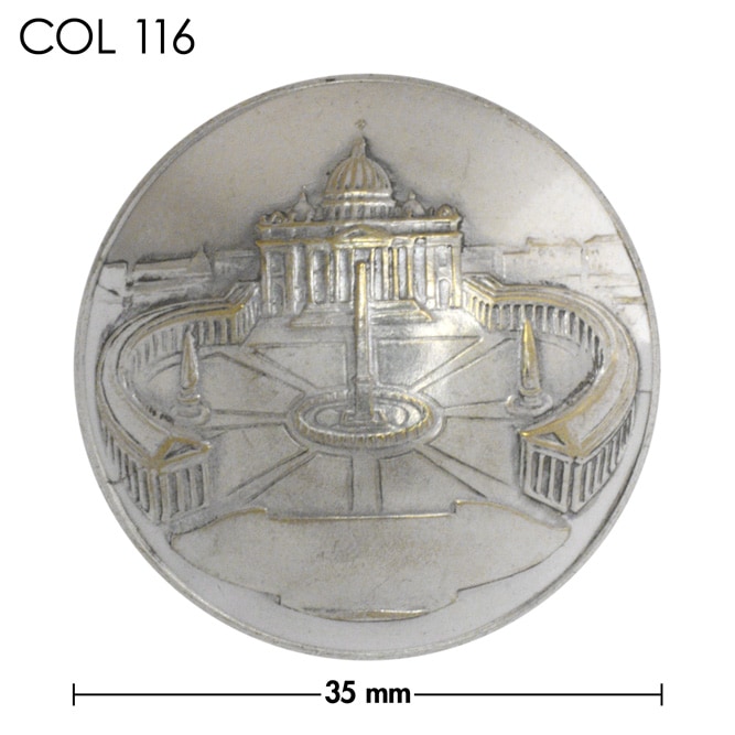 コンチョ / バチカン / サン・ピエトロ大聖堂 / 銀色 / 35mm [30%OFF]