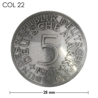 銀貨 / コンチョ / ドイツ / 5マルク / 銀色 / 28mm [30%OFF]