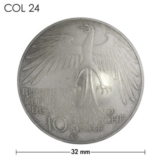 銀貨 / コンチョ / ドイツ / 10マルク / 1972年記念 / 銀色 / 32mm [30%OFF]