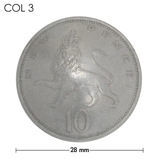 コンチョ / イギリス / 10ペンス / ライオン / 銀色 / 28mm [30%OFF]
