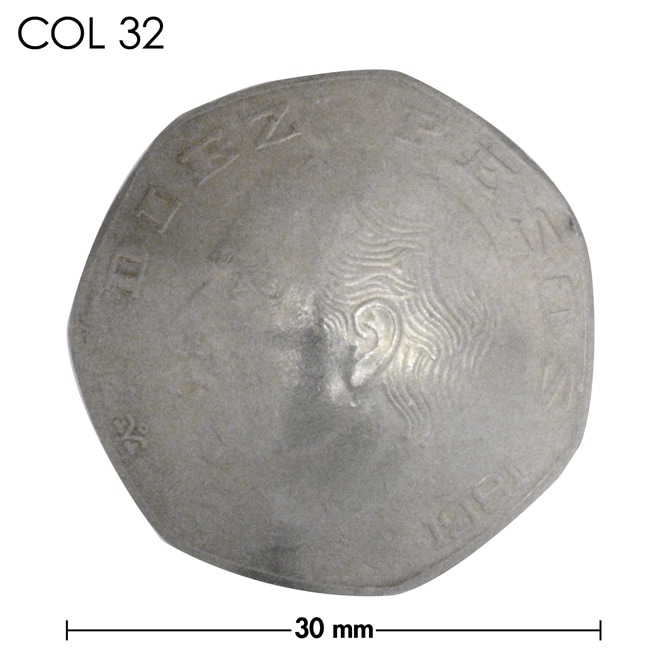 コンチョ / メキシコ / 10ペソ / 人物 / 銀色 / 30mm [30%OFF]