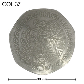 コンチョ / メキシコ / 10ペソ / 鷲 / 七角形 / 銀色 / 30mm