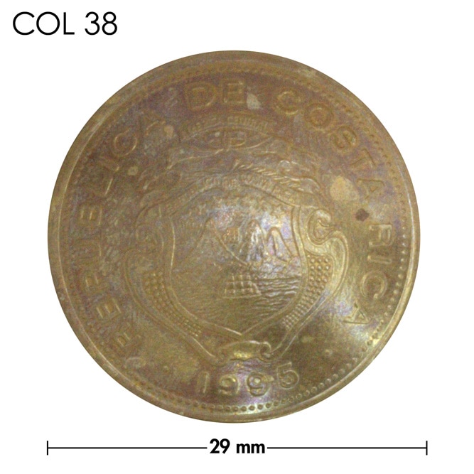 コンチョ / コスタリカ / 100コロン / 紋章 / 真鍮色 / 29mm [30%OFF]