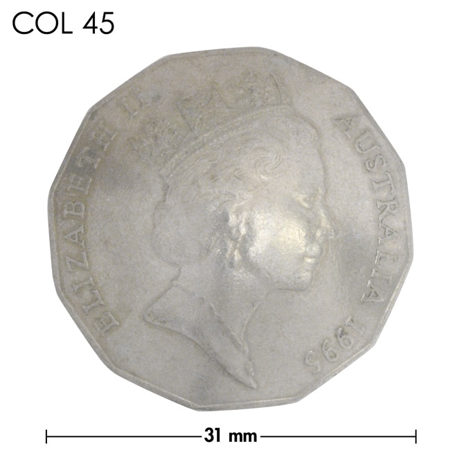 コンチョ / オーストラリア / 50セント / エリザベス女王中期 / 銀色 / 31mm [30%OFF]