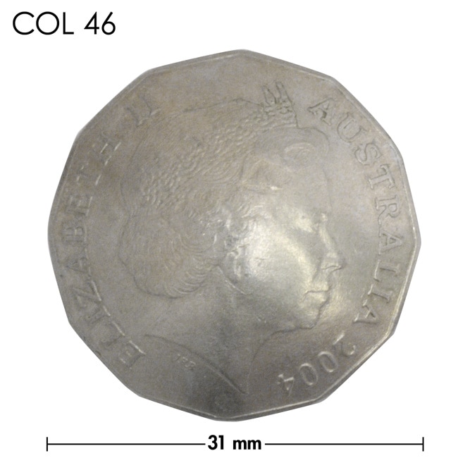 コンチョ / オーストラリア / 50セント / エリザベス女王後期 / 銀色 / 31mm [30%OFF]
