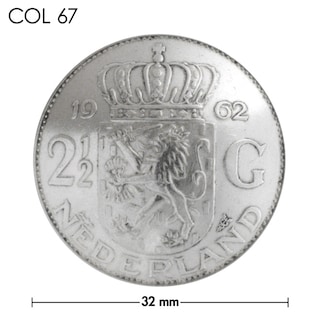 銀貨 / コンチョ / オランダ / 2＆1/2ギルダー / 紋章 / 銀色 / 32mm