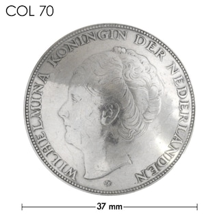 銀貨 / コンチョ / オランダ / 2＆1/2ギルダー / 人物 / 銀色 / 37mm [30%OFF]