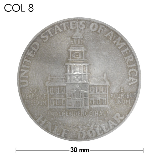 コンチョ / アメリカ / 50セント / 建物 / 銀色 / 30mm [30%OFF]