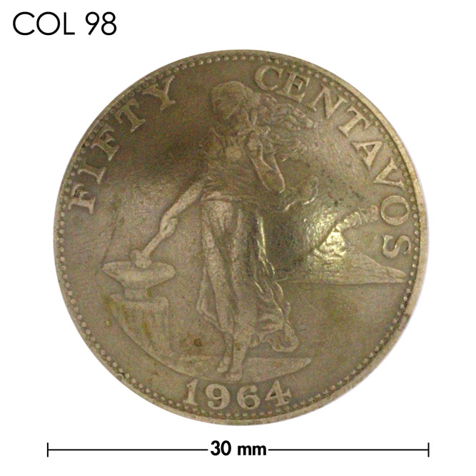 コンチョ / フィリピン / 50センタボ / 人物 / 真鍮色 / 30mm [30%OFF]
