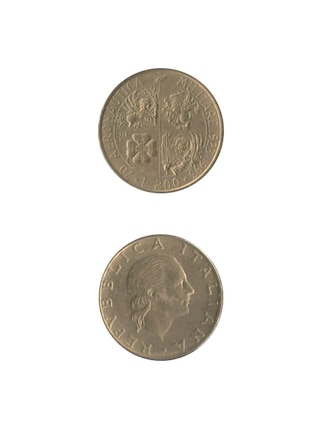 コイン / イタリア / 200リラ / 記念貨 / 空軍70周年 / XF (極美) / 23.5mm [30%OFF]