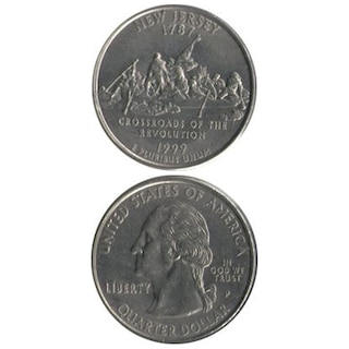コイン / アメリカ / 25セント / 記念貨 / 州別コイン / ニュージャージー州 / VF (美品) / 24mm [39%OFF]