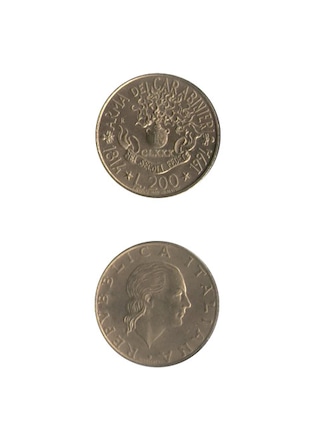 コイン / イタリア / 200リラ / 記念貨 / カラビニエリの魂 / XF (極美) / 23.5mm [30%OFF]
