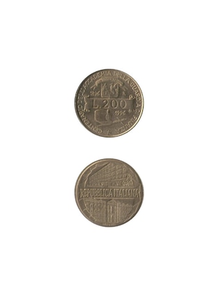コイン / イタリア / 200リラ / 記念貨 / 税関教育施設100周年 / XF (極美) / 23.5mm [30%OFF]