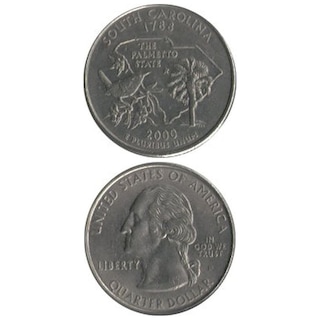 コイン / アメリカ / 25セント / 記念貨 / 州別コイン / サウスカロライナ州 / VF (美品) / 24mm [39%OFF]