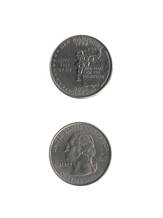 コイン / アメリカ / 25セント / 記念貨 / 州別コイン / ニューハンプシャー州 / VF (美品) / 24mm [30%OFF]