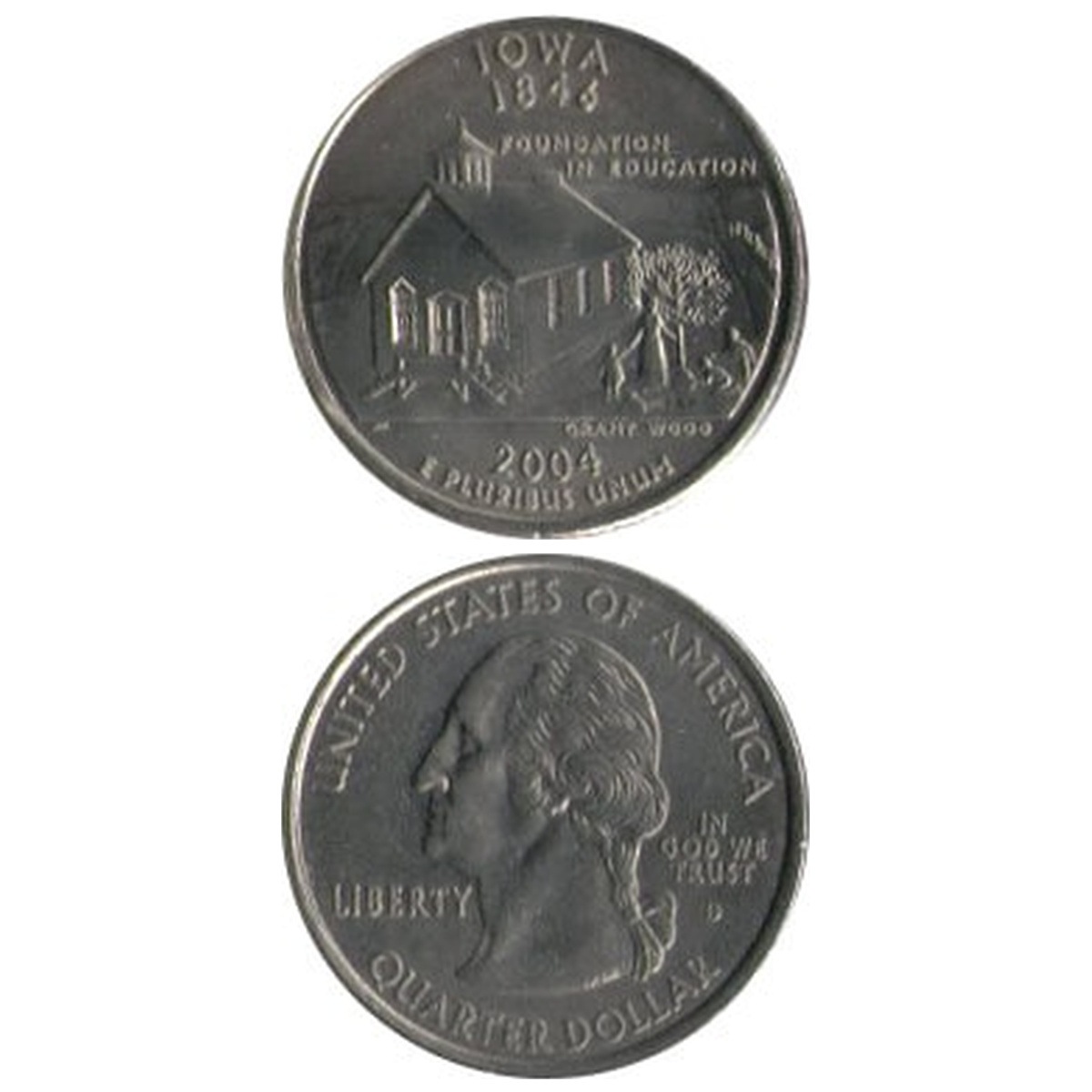 コイン / アメリカ / 25セント / 記念貨 / 州別コイン / アイオワ州 / VF (美品) / 24mm [39%OFF]