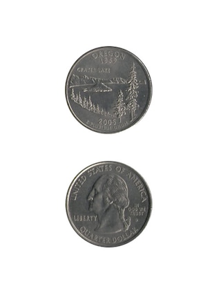 コイン / アメリカ / 25セント / 記念貨 / 州別コイン / オレゴン州 / VF (美品) / 24mm [30%OFF]