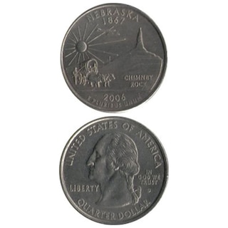 コイン / アメリカ / 25セント / 記念貨 / 州別コイン / ネブラスカ州 / VF (美品) / 24mm [39%OFF]