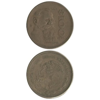 コイン / メキシコ / 100ペソ / 人物蔵相カランサ / ワシ / VF (美品) / 26mm [39%OFF]