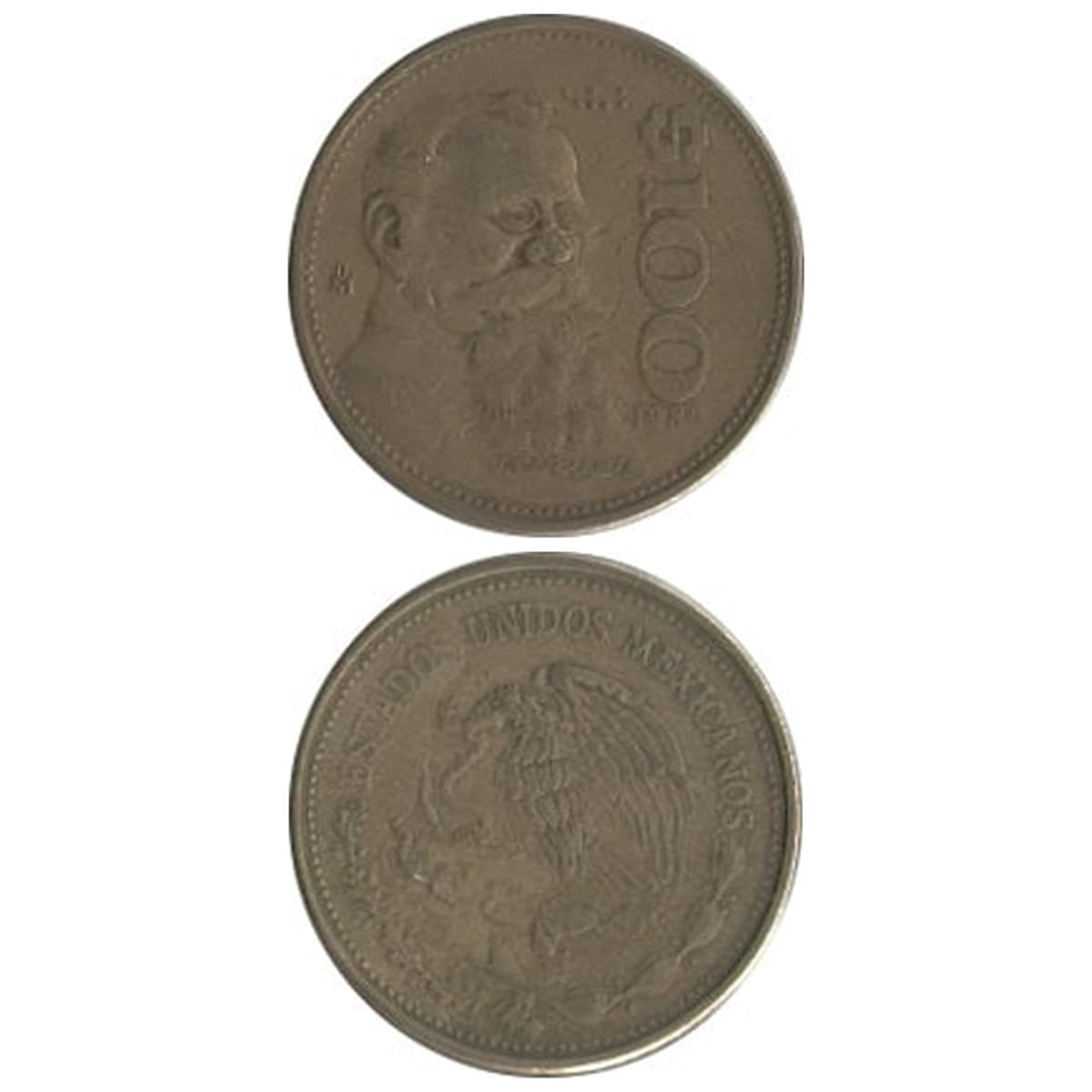 コイン / メキシコ / 100ペソ / 人物蔵相カランサ / ワシ / VF (美品) / 26mm [39%OFF]