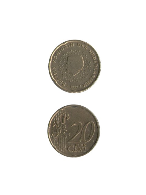 コイン / オランダ / 20セント / 20セント旧版 / XF (極美) / 22mm [30%OFF]