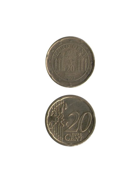 コイン / オーストリア / 20セント / 20セント旧版 / XF (極美) / 22mm [30%OFF]