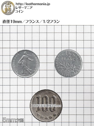 コイン / フランス / 1/2フラン / 19mm [30%OFF]