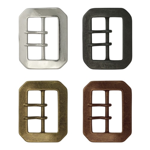 真鍮製 / Wピンバックル / ベルト幅50mm (全4色) [30%OFF]