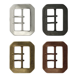 真鍮製 / Wピンバックル / ベルト幅50mm (全4色) [30%OFF]