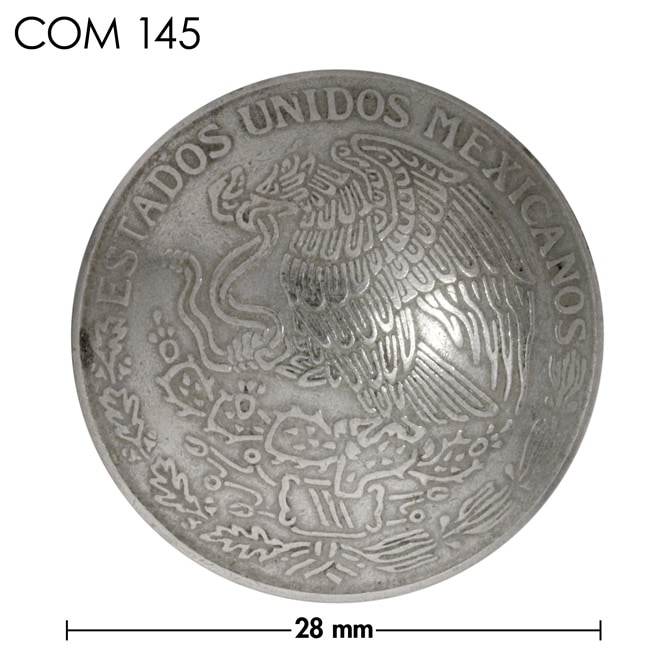 コンチョ / メキシコ / 1ペソ / 銀色 / 28mm [30%OFF]