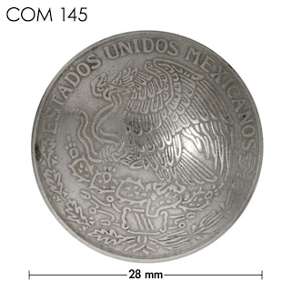 コンチョ / メキシコ / 1ペソ / 銀色 / 28mm [30%OFF]