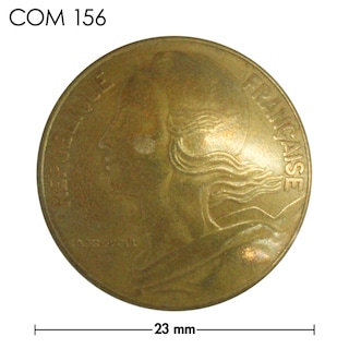 コンチョ / フランス / 20サンチーム / 女性像 / 真鍮色 / 23mm [30%OFF]