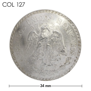 銀貨 / コンチョ / メキシコ / 1ペソ / ワシ / 銀色 / 34mm [10%OFF]