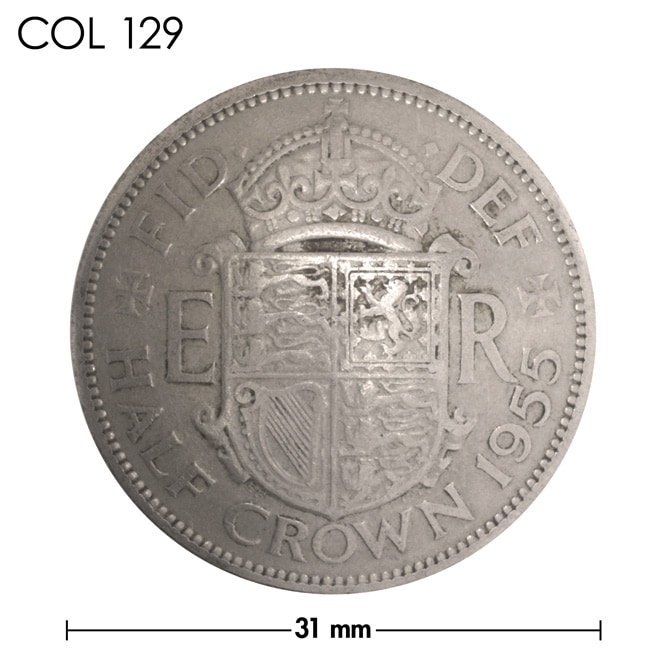 コンチョ / イギリス / ハーフクラウン / 王冠と紋章 / 銀色 / 31mm [30%OFF]