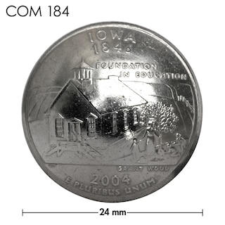 コンチョ / アメリカ / アイオワ州 / 25セント / 校舎 / 銀色 / 24mm [30%OFF]