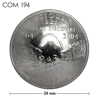 コンチョ / アメリカ / ミズーリ州 / 25セント / ゲートウェイ・アーチ / 銀色 / 24mm [30%OFF]