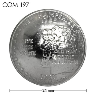 コンチョ / アメリカ / ニューハンプシャー州 / 25セント / 山の老人 / 銀色 / 24mm [30%OFF]