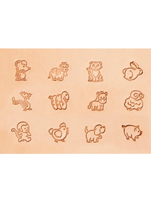 カービング工具・道具の干支刻印セット