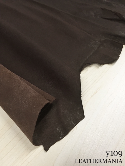 【丸革】ヤギ革 / ソフトレザー / 0.7mm (チョコ)