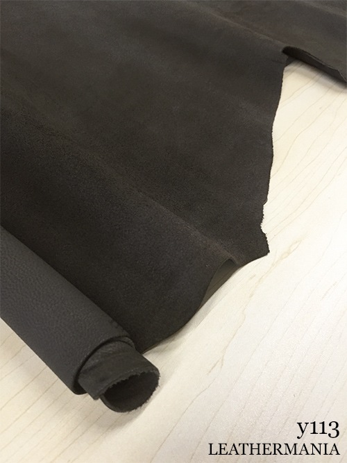 【丸革】ヤギ革 / スエード / 0.8mm (チャコールグレイ)