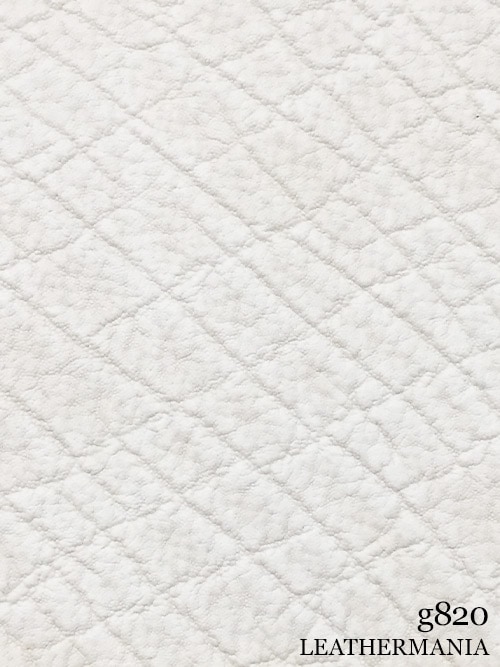 【半裁】牛クロム革 / ゾウ型押し / 0.8mm (ホワイト)