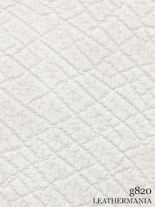 【半裁】牛革クロム鞣し / ゾウ型押し / 0.8mm (ホワイト)