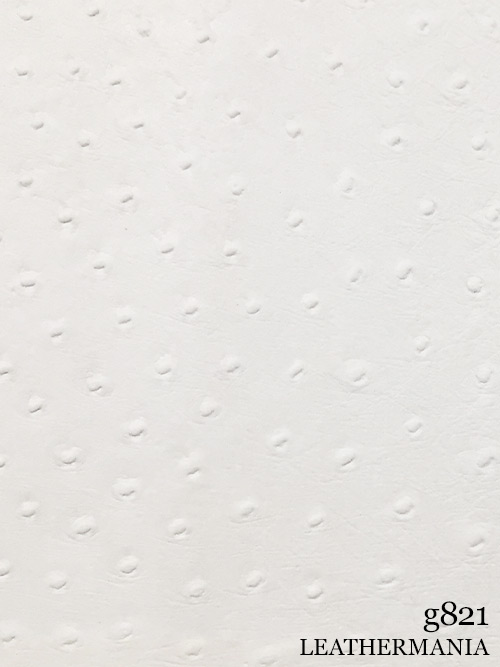 【半裁】牛クロム革 / オースト型押し / 0.8mm (ホワイト)