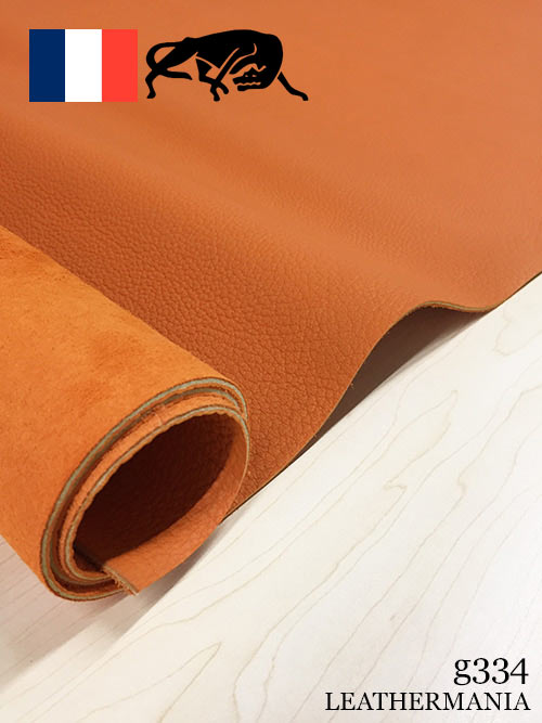 牛クロム革【半裁】クリスパニール / 2.3mm (オレンジ)