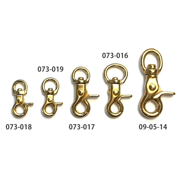 レザークラフト金具の真鍮製 / レバーナスカン (全5種類)